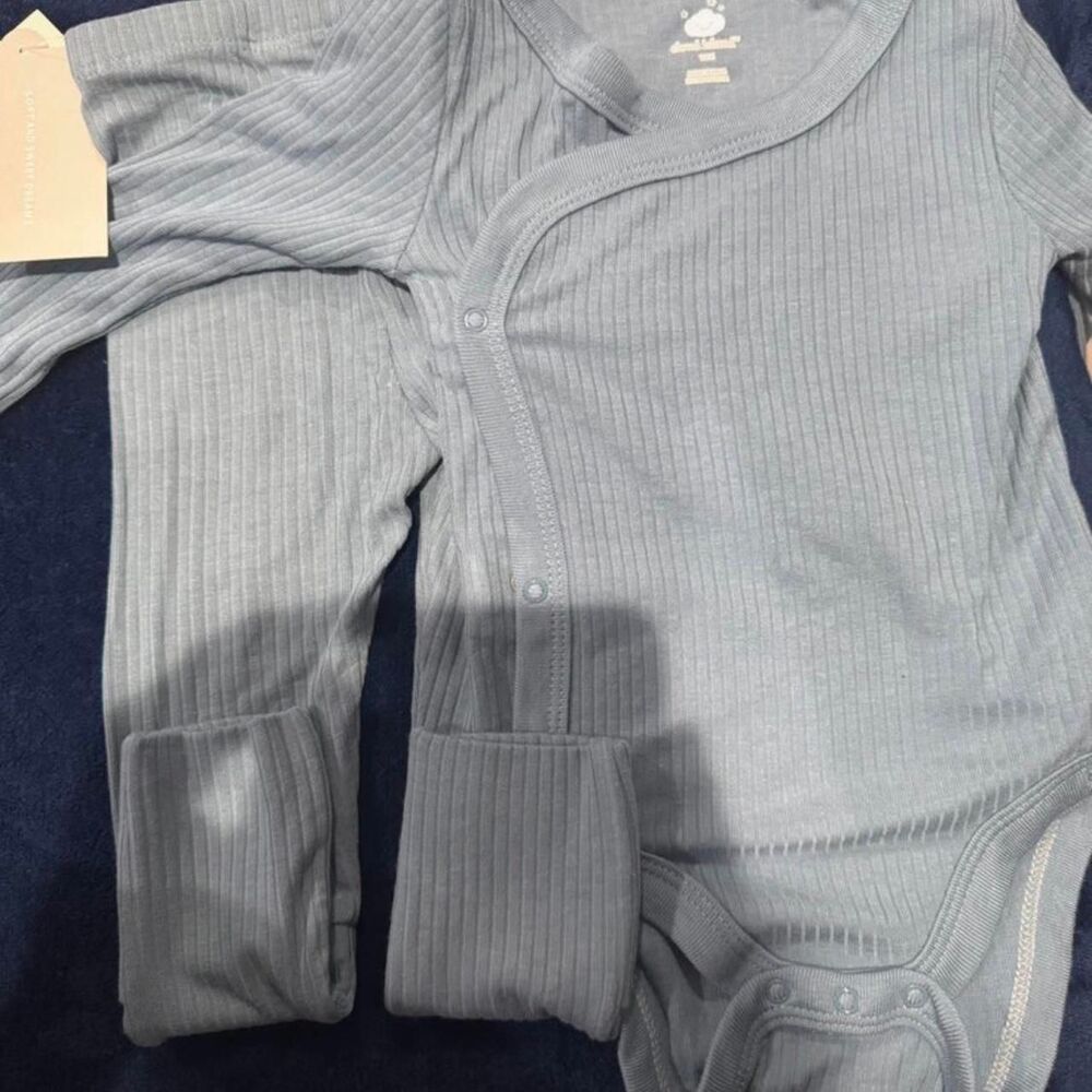 Cloud-island Blue and Grey Sleepsuits-babygrows